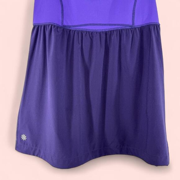 Athleta‎ Retreat Purple Flowy Racerback Workout Tank Top Built-In Bra Size S - Picture 3 of 8